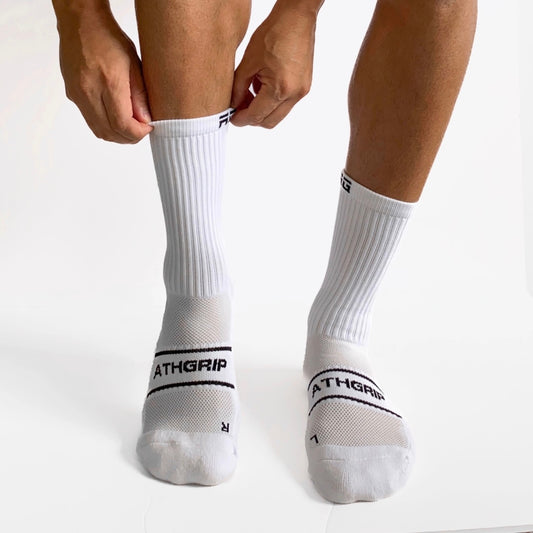 ATHLETIC GRIP - PRO V1 - WHITE GRIP SOCK