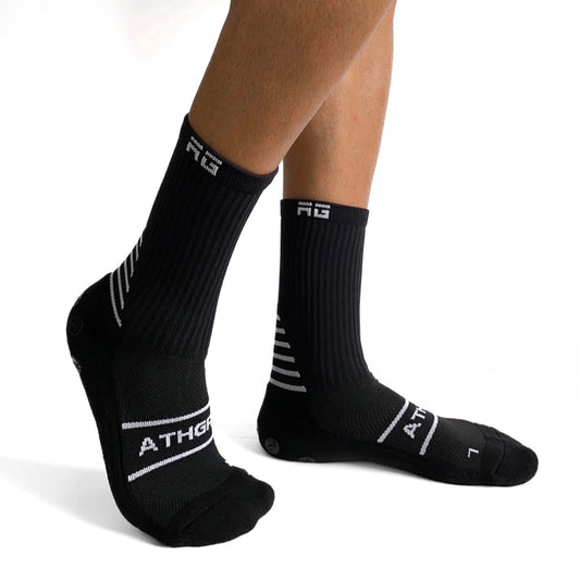 ATHLETIC GRIP - PRO V1 - BLACK GRIP SOCK